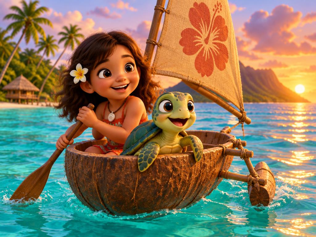 Tia and the Coconut Boat